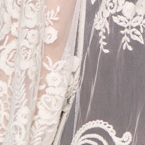 ๐๐๐๐ปHOST PICK ๐๐๐๐ปCream Embroidered Kimono - Picture 5 of 5